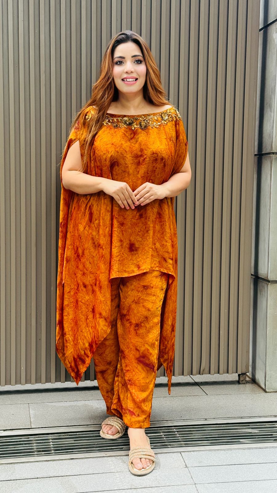 Premium Marbel Kaftan Suit